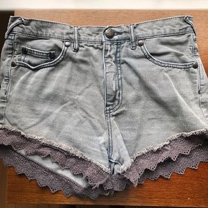 Free People Laced shorts